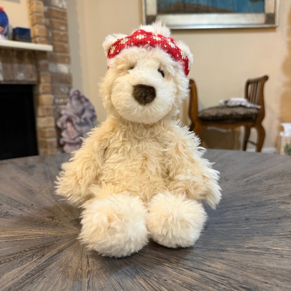 Douglas Plush Polar Bear‎ Stuffed Animal Winter Hat 13”